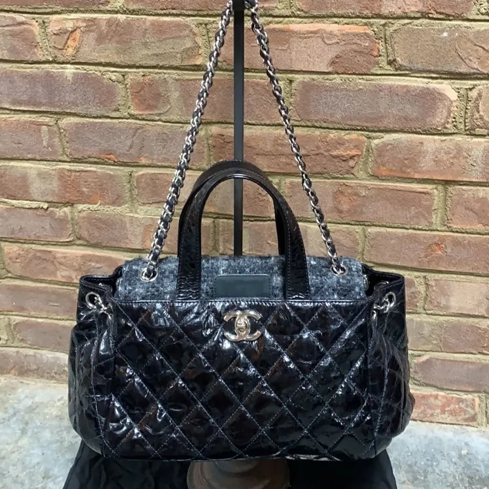 Chanel Authentic Portobello Black Quilted Calfskin Tote Bag